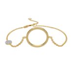 LOVE DIAMOND 10k Gold and Diamond Bracelet Stylish Circle Shape Hand Bracelet For Regular, Party Wear And Gift For Women,Adjustable jewelry_BR126