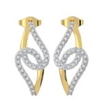 LOVE DIAMOND Women's 10K Solid Gold & Diamond Infinity Knot Earrings (DJE1695)